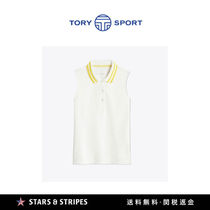 TORY SPORTパフォーマンスピケリブカラースリーブレスポロYellow