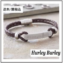 【HURLEY BURLEY】レザー ID ブレスレット 2色 メッセージ刻印♪