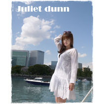 セレブ愛用juliet dunn カバーアップ長袖シャツワンピース白