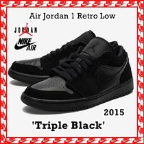 NIKE Air Jordan 1 Retro Low Triple Black 2015 AW FW 15