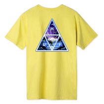 HUF Space Beach Triple Triangle T-Shirt Yellow M Tシャツ