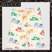 売切必至★Gucci ディズニー x グッチ リネン ショートパンツ