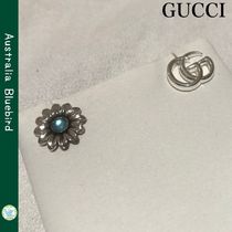 日本未入荷★GUCCI★男女OK！ダブルG フラワー シルバー ピアス