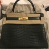 HERMES ハンドバッグ Hermes★(入手不可能)セレブの証Kelly28cmクロコVERT FONCE(6)