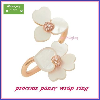 kate spade new york 指輪・リング 【kate spade】純白のパンジー♪precious pansy wrap ring★指輪