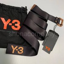 【関税込】Y-3 ワイスリー◆ストライプ ロゴ バックル ベルト