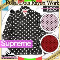 18SS /Supreme Polka Dots Rayon Work Jacket レーヨン ワークJK