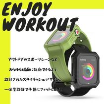 YGG★apple watch ケース一体型 シリコン バンド 3カラー ベルト