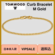 ■送料込■Tom Wood 9Kゴールドプレート カーブ M ブレスレット