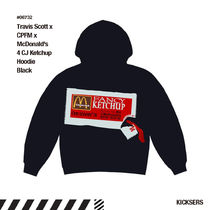 話題コラボ Travis Scott CPFM McDonald Ketchup Hoodie Black