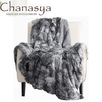 Chanasya(チャナシア) ブランケット(ひざ掛け) 【Chanasya】ブランケット マイクロファイバー 127×152cm Grey