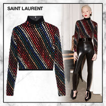 ◆Saint Laurent 20AW◆ クリスタルストライププルオーバー ◆