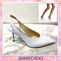 VIPセール■Jimmy Choo IVY85 クロコ エンボス ミュール ラテ