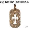 CHROME HEARTS アクセサリーその他 †クロムハーツ†【カットアウトクロス/22Kゴールド&ダイヤ】◆