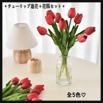 【送料無料】【大人気】チューリップ造花＊花瓶セット＊全5色