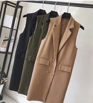 ロングジレ　ロングベスト　ロング　ベスト　春ベスト　M〜４XL