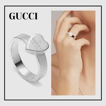 [GUCCI]*Heart ring with trademark*トレードマークハートリング