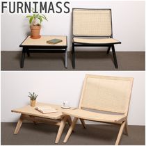 FURNIMASS Joan ラタン サイドテーブル+チェア セット 2カラー