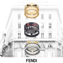 人気【FENDI】贈り物にも！ バグズリング ブラック 黒 指輪 S,M