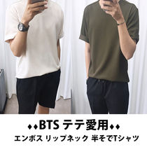 日本未入荷★BTSテテ着用★エンボス リップネック 半袖Tシャツ