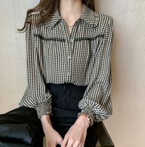 日本未入荷!【TIARA】ギンガムチェック 長袖ブラウス