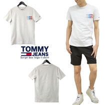 海外限定 TOMMY JEANS スクリプトボックスロゴTシャツ 国内発送