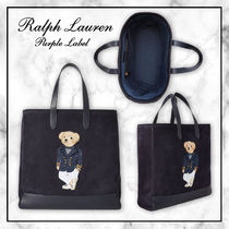 ◆Ralph Lauren Purple Label 21SS◆ポロベアトートバッグ◆紺