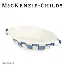 MACKENZiE-CHiLDS　ロイヤルチェックオーバルグラタン　小