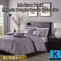 【キング】Morris Purple掛け布団カバーセット ふとんカバー