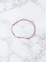 ★BTS SUGA着用★【ONE ENOUGH】Red Silver Ball Bracelet