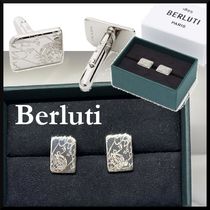 【BERLUTI 】直営店  真鍮製プリズム スクリット カフリンクス