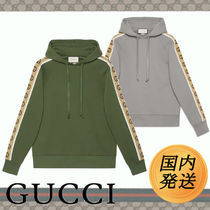 大人気【国内発送★GUCCI】GGロゴ コットンジャージー フーディ