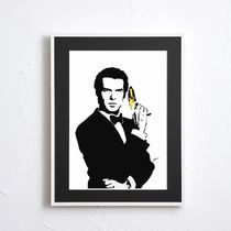 コラージュアート バナナ 007 ポスター フレーム付き73.2×55cm