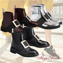 【Roger Vivier】Viv ' ミラーファブリック チェルシー ブーツ