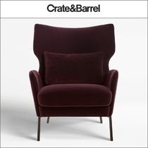 《Crate&Barrel》Alex Bordeaux ベルベット アクセントチェア