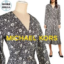 即発☆Michael Korsフローラルプリント・ミディ丈ドレス