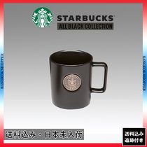 【STARBUCKS】スターバックスオールブラックメタルバッジマグ