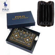 ギフト最適 ! Polo Ralph Lauren Studded Small ZipレザーWallet