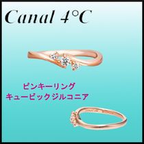 定番☆canal 4℃ シルバー ピンキーリング ウェーブ pinkgold