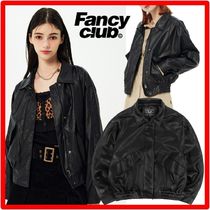 ☆【NASTY FANCY CLUB】☆[NF] MINIMAL CROP LEATHER JACKE.T☆