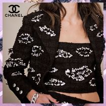 【新作★すぐ届く！】 CHANEL トップス ツイード 黒 関税込