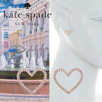 SS新作 Kate Spade pave cz open heart スタッド ピアス