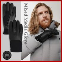 CANADAGOOSE メンズ スマホ対応 Mixed Media Glove レザー手袋