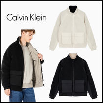 ☆CALVIN KLEIN☆ リバーシブル モノグラム シェルパジャケット