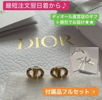 Dior ディオール CD NAVY スタッズ メタル ピアス ギフト梱包