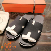 HERMES サンダル《Izmir》ネイビー エプソムカーフスキン 直営店