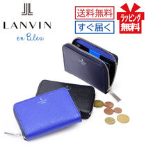 ランバンオンブルー 財布 ラウンド ミニ財布 レザー lanvin