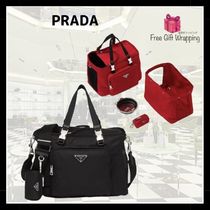 直営店買付【PRADA】Re-Nylonサフィアーノレザーペットバッグ