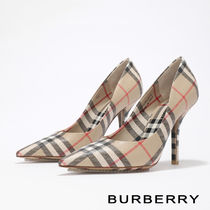 関税負担なしBurberry Vintage Check ポインテッドトウ パンプス