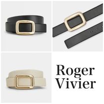 [Roger Vivier] レザー Viv'Chocメタルバックルベルト